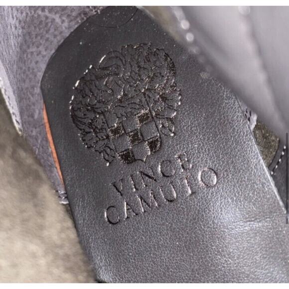 Vince Camuto Gray Wethima Engineer Boot Tuscan Leather Taupe Size 10M New - Picture 9 of 10